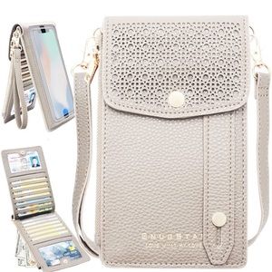 RFID Blocking Bifold Multi Card Case Wallet with Zipper Pocket Grey